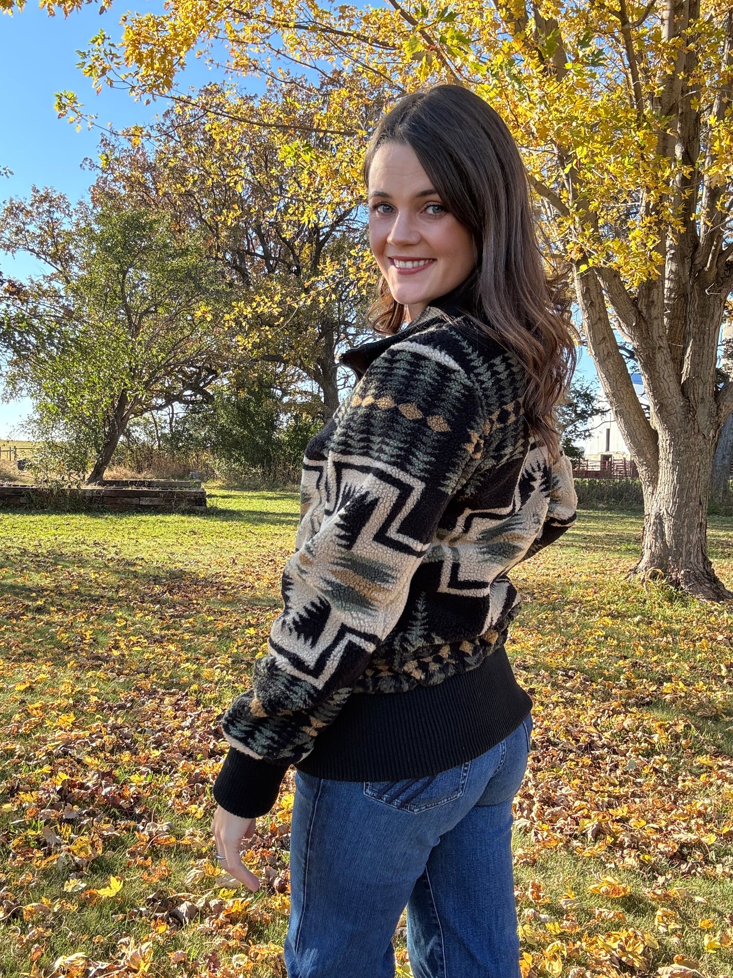 HARDING FOXGLOVE FLEECE BOMBER JACKET